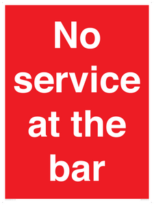 No service at the bar